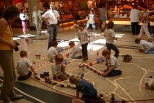 Mit viel Einsatz wird gebaut und gespielt